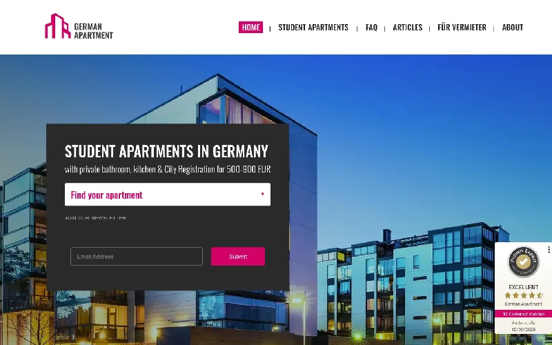 Website von German Apartment